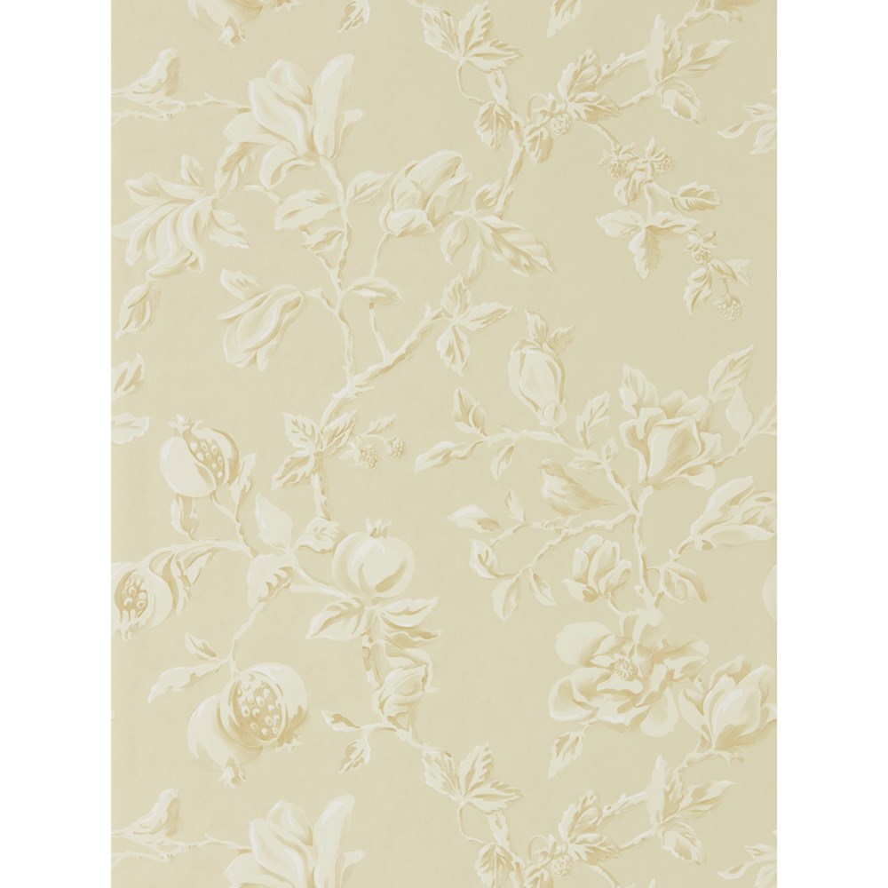 Magnolia and Pomegranate Wallpaper 215723 by Sanderson in Parchment Milk